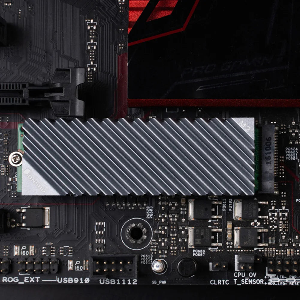 Jonsbo M.2 SSD NVMe Heat Sink - Aluminum 2280 SSD Gasket with Silicone Thermal Pad for PC