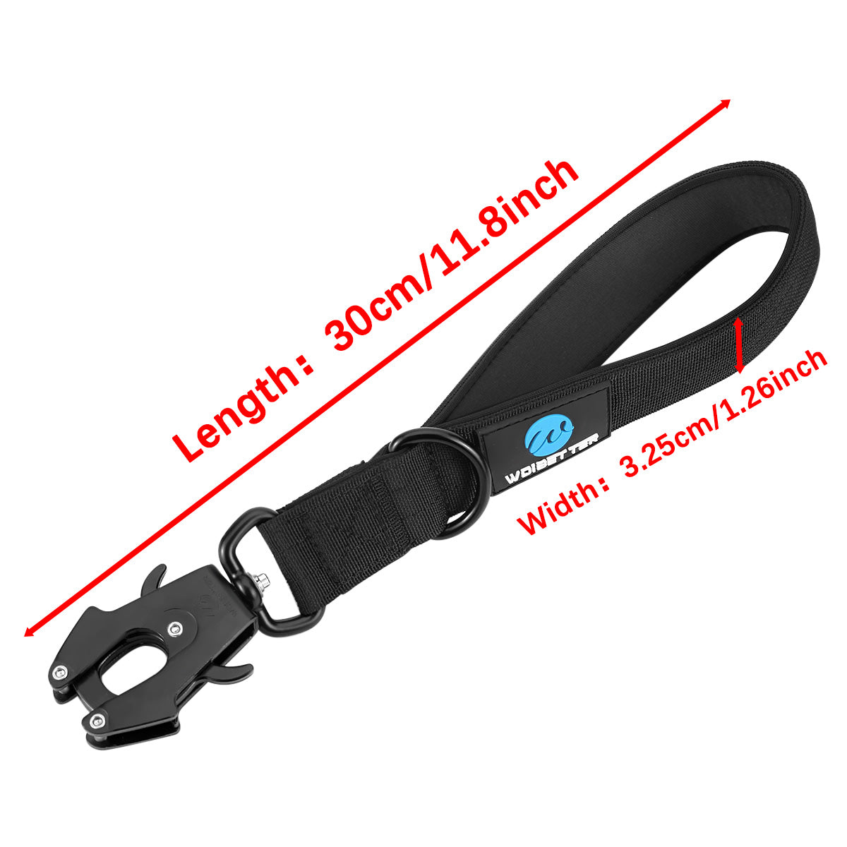 Heavy-Duty Nylon Dog Collar with Traffic Lead – Short Military-Style Leash with Metal Buckle for Large Dogs & Puppies