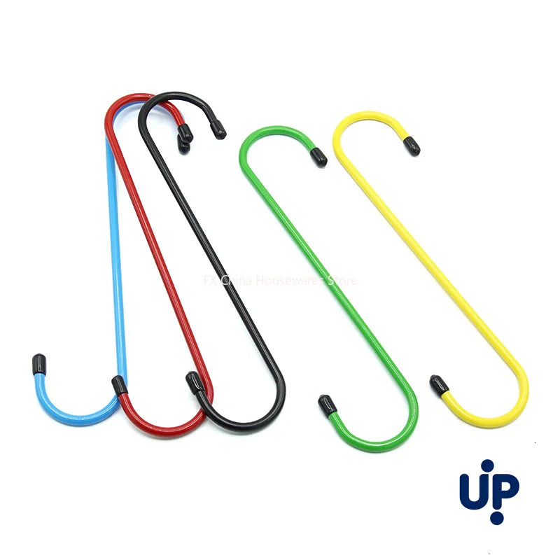 S-Shaped Brake Caliper Hanger Hooks - Universal Auto Tool with Rubber Tips for Brake Pad Replacement