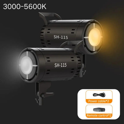 115/135W Bowens LED Photography Studio Light - 220V Daylight-Balanced Video Lamp, 3000–6000K, 3 Colors for Portraits & Studio Shooting
