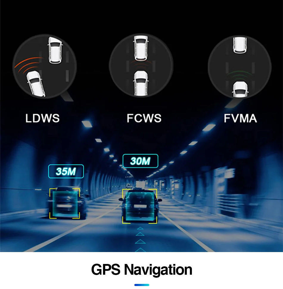 E-ACE 10'' 4G Android Dash Cam – FHD 1080P Dual Lens Rearview Mirror DVR with ADAS & Streaming