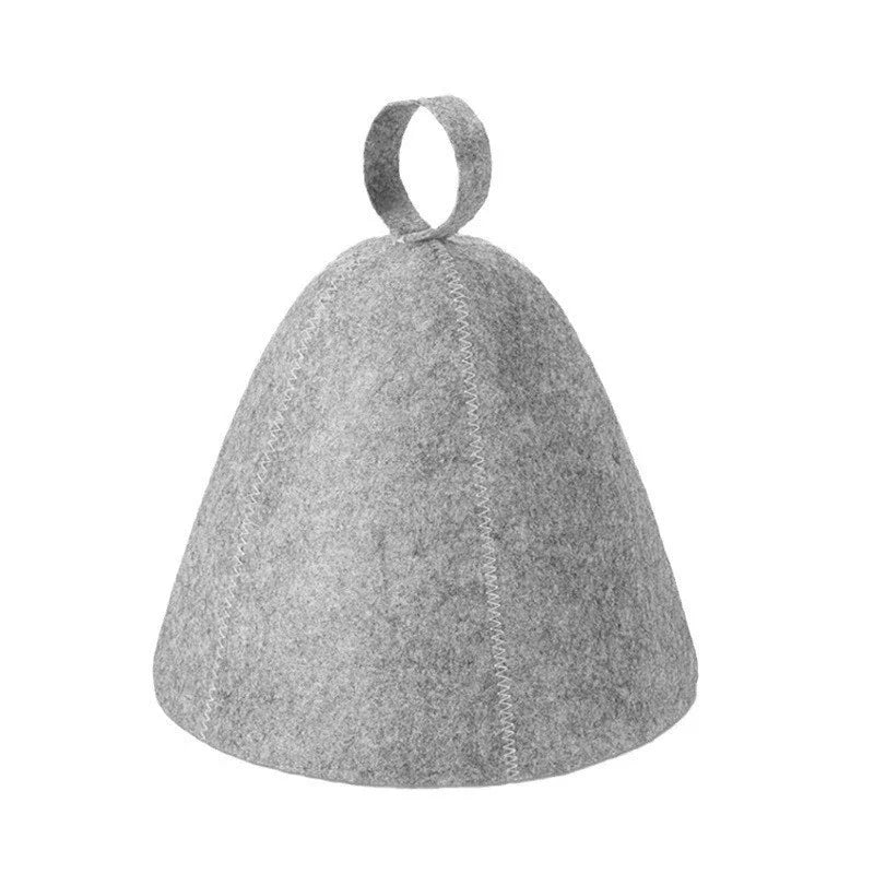 Felt Sauna Hat — Steam Cap for Men & Women, Home and Steam Room Sauna Accessory