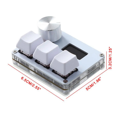 SayoDevice OSU Keyboard O3C | Rapid Trigger Hall Magnetic Red Switches with Knob & Screen, Copy-Paste Shortcut