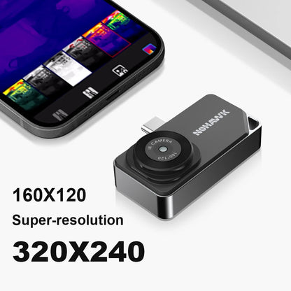 USB-C Thermal Camera for iOS & Android - 320×240 Super Resolution, 160×120 IR Thermal Imager, -4°F to 842°F Temperature Range