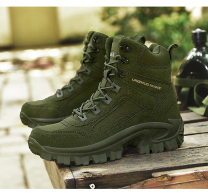 Men's Outdoor Hiking Boots - Desert Tactical Military Boots, Special Forces Anti-Slip & Warm Work Boots
