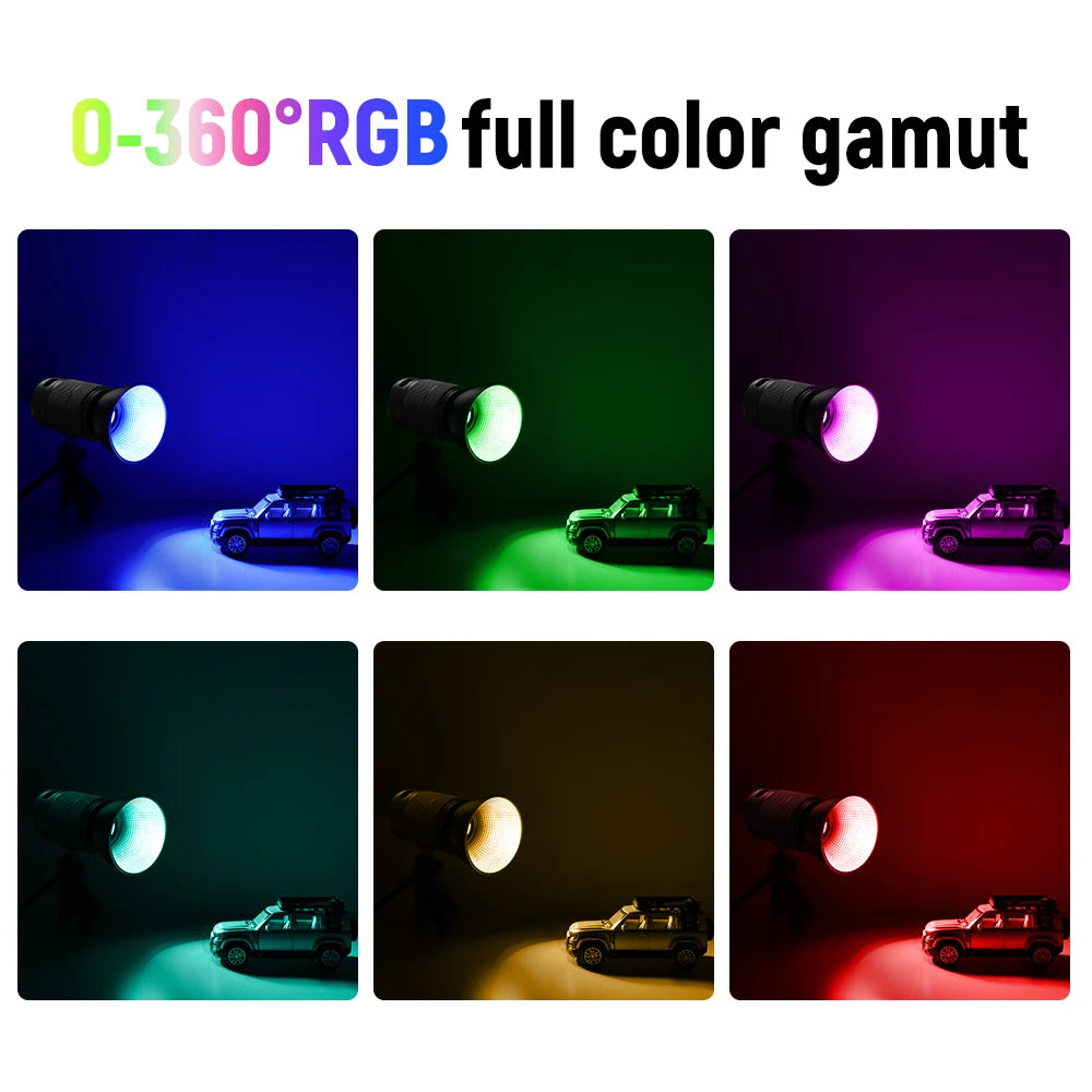 LUXCEO L60W L60RGB 60W RGB Video Fill Light - Portable Photography & Video Light with 2500mAh Battery for Camera Studio & Outdoor Use