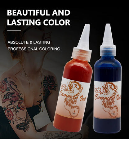 8-Color Airbrush Paint for Temporary Tattoos – 100ml Waterproof Body Art & Semi-Permanent Makeup