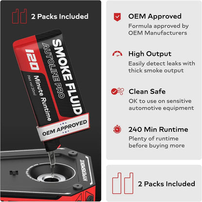 S11 AutoLine Pro HyperSmoke Automotive Smoke Machine - Adjustable Pressure EVAP & Vacuum Leak Tester