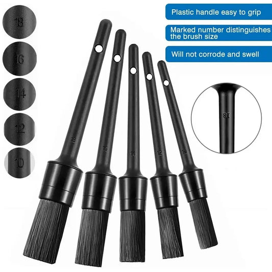 1/5x Car Detailing Brushes – Soft Auto Cleaning Brush for Wheels, Interior & Exterior Dust Removal