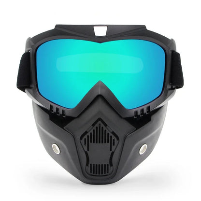 Versatile Tactical Face Mask with Detachable Protective Goggles – 6 Colors for Kids’ Outdoor Activities & Adventure Gifts