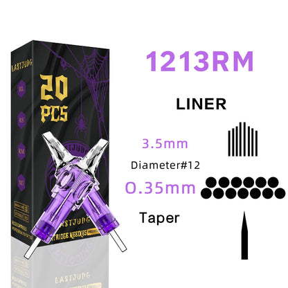 LASTJUDG 20PCS Disposable Tattoo Cartridge Needles – RL RS M1 RM for Permanent Makeup & Tattoo Pen