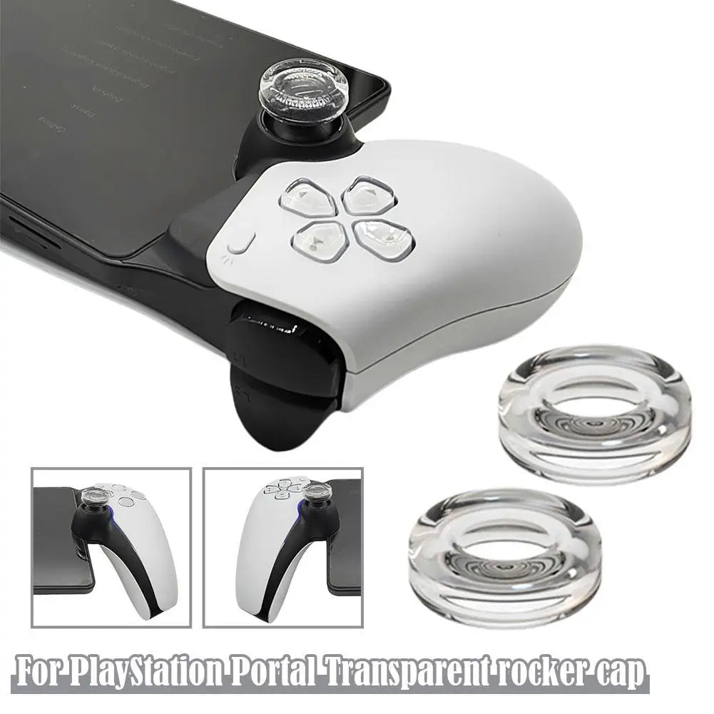 Rocker Cap for PlayStation Portal - Transparent Liquid Silicone Game Controller Cover & Thumb Grip for PS5