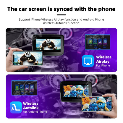 EKIY MTC-10 5” Wireless CarPlay Motorcycle Navigation Display – Portable Android Auto Monitor