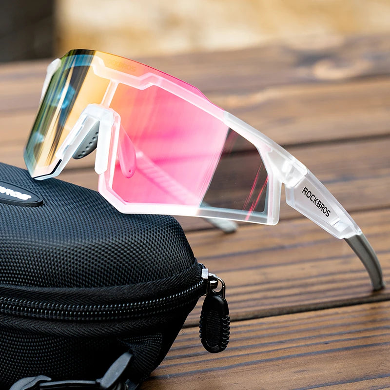 ROCKBROS Cycling Glasses — Photochromic & Polarized Bike Sunglasses for MTB, Road & Outdoor Sports