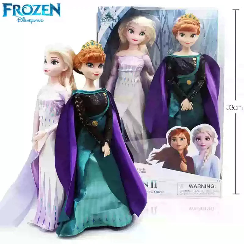 Disney Princess Frozen Elsa & Anna Classic Dolls – Anime Action Dress-Up Toy for Girls’ Gift