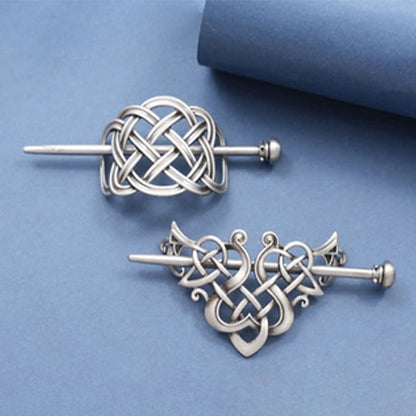 Viking Celtic Love Hair Clips - Retro Norwegian-Style Party Hair Accessories and Valentine’s Day Gifts