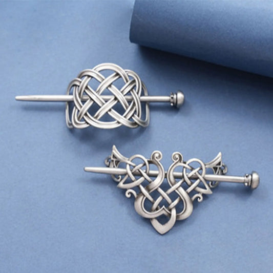 Viking Celtic Love Hair Clips - Retro Norwegian-Style Party Hair Accessories and Valentine’s Day Gifts