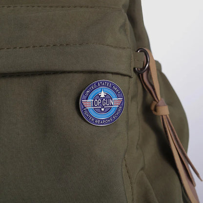 Top Gun Navy Fighter Weapons School Enamel Pin – Vintage Metal Badge for Backpack, Clothes, Jewelry & Shirt Collar