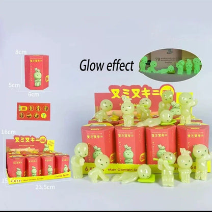 Noctilucent Green Mystery Doll Figures - Blind Box Surprise Collectible Desktop Decoration Toy