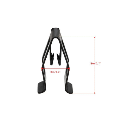 10Pcs Car Dashboard Trim Metal Retainer Clips – Black Fasteners for Ford, Mazda, Audi, Toyota Console Door Fitment