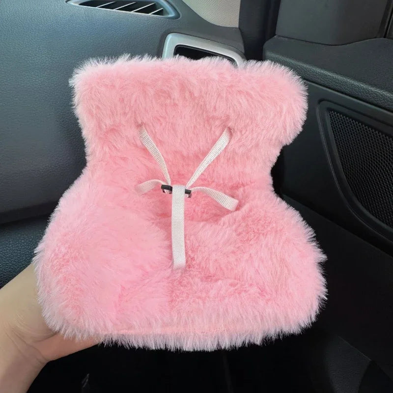 Mini Plush Safety Seat — Kawaii Labubu Idol Kpop Doll Car Air Freshener & Decoration Accessory