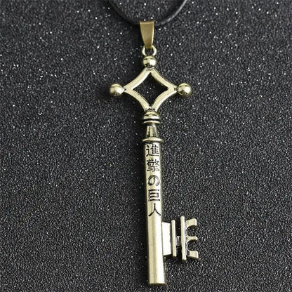 Anime Attack on Titan Eren Key Necklace – Shingeki No Kyojin Vintage Retro Pendant for Cosplay Party Jewelry