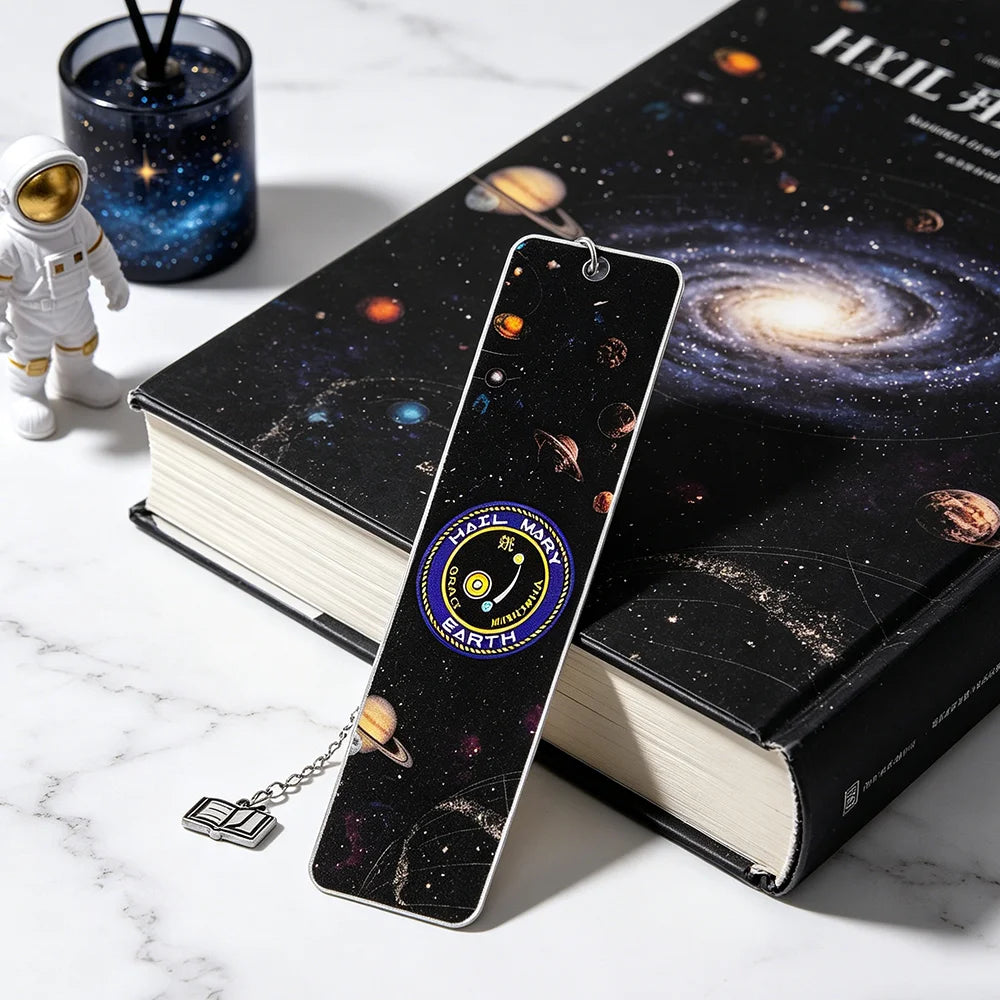 Project Hail Mary Double-Sided Bookmark - Sci-Fi Movie Collectible and Reading Accessory Gift for Book Lovers
