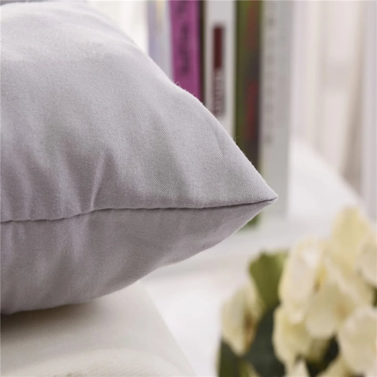 Solid Square Chair Cushion – Seat Pad with Anti-Skid Strap, Indoor & Outdoor Sofa Pillow for Home, Office & Car