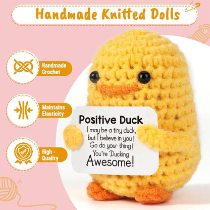 Positive Energy Crochet Doll — Handmade Knitted Plush Potato, Plant, Avocado, Bee & Animal Pocket Hug Emotional Support Gift