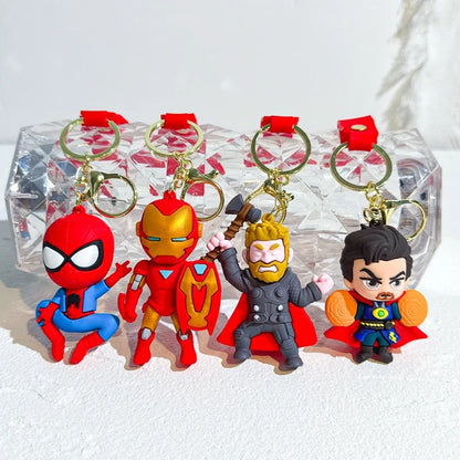 MINISO Marvel Avengers Keychain – Iron Man, Thanos, Loki & Captain America Doll Pendant for Bags & Fans Gift