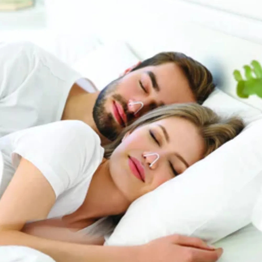 Silicone Nasal Dilator for Snore Reduction and Improved Sleep - Anti-Snoring Nose Clip and Nose Vents for Easy Breathing