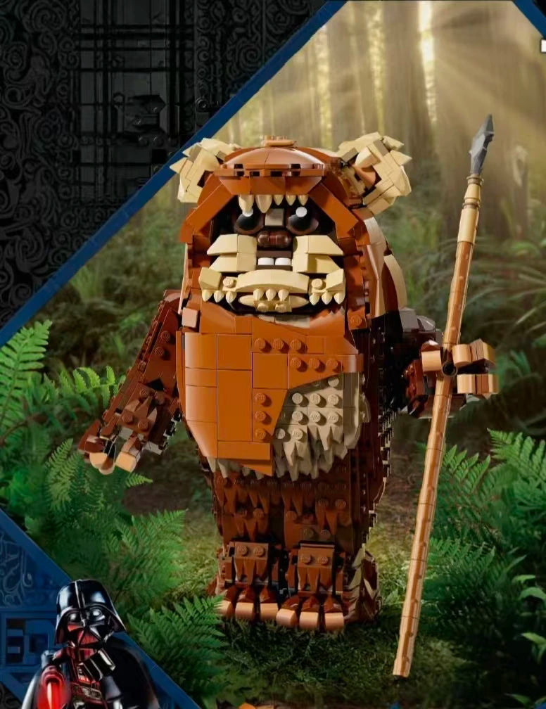 1010pcs Star Battle Wicket Ewok Jungle Warrior Building Blocks – Puzzle Model Toy for Birthday & Christmas Gift
