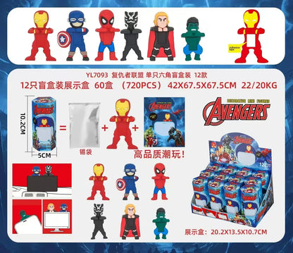 12PCS Surprise Blind Box Cartoon Character Dolls – Cute Model Toy Figures for Mobile, Car & Desktop Decoration Gift