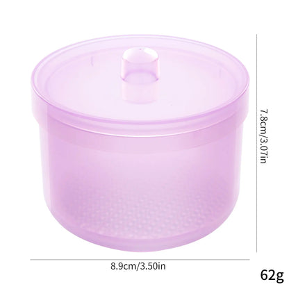 Nail Drill Bit Cleaning Box - Double-Layer Filtration Disinfection & Manicure Storage Case