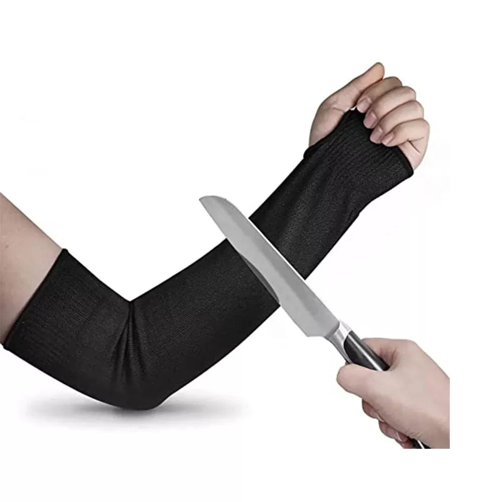 Level 5 HPPE Cut Resistant Arm Sleeves - Safety Gloves for Gardening, Construction, and Automobile Arm Protection