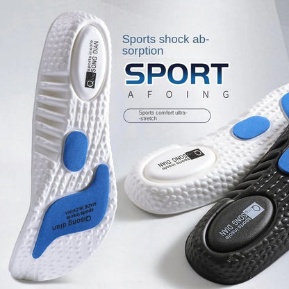 Sports Insoles – High Elasticity, Shock-Absorbing, Sweat-Absorbing & Anti-Odor Orthopedic Running Inserts for Comfort & Support