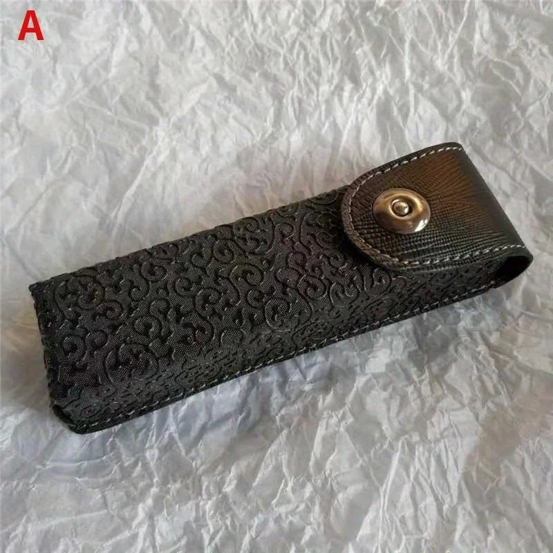 Classic Leather Eyeglasses Case – Elegant Hard Glasses Box for Men & Women, Suitable for Slim & Narrow Frames