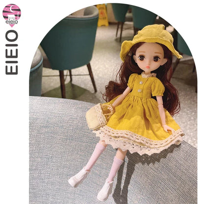 26cm BJD Doll for Girls – Purple Hair Fashion Princess with Big Eyes & Accessories Gift