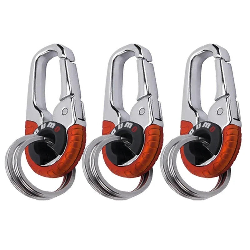 Men’s Stainless Steel Keychain Buckle – Carabiner Hook Key Ring for Outdoor & Car Accessories