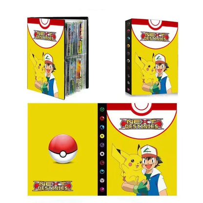 Pokémon Trading Card Binder - 4-Grid Collectible Card Album Holder for Kids and Trading Card Collections
