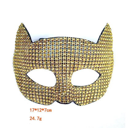 Shiny Cat Ear Mask - Bling Kitten Cosplay Halloween Party Accessory Set
