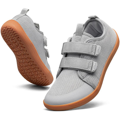 Kids Barefoot Sneakers – Breathable Wide Toe Knitted Mesh Shoes for Boys & Girls, Non-Slip Fashion Walking Cross Trainers