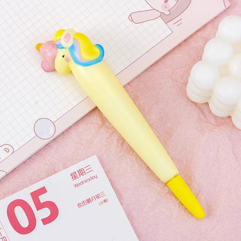 Cute Kawaii Slow-Rebound Gel Pen – Soft Sponge Stress Relief Pen for School, Office, and Creative Stationery
