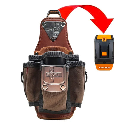 EASEMAN Leather Tool Waist Bag - Professional Organizer with Quick-Hanging Hook & Storage Pockets