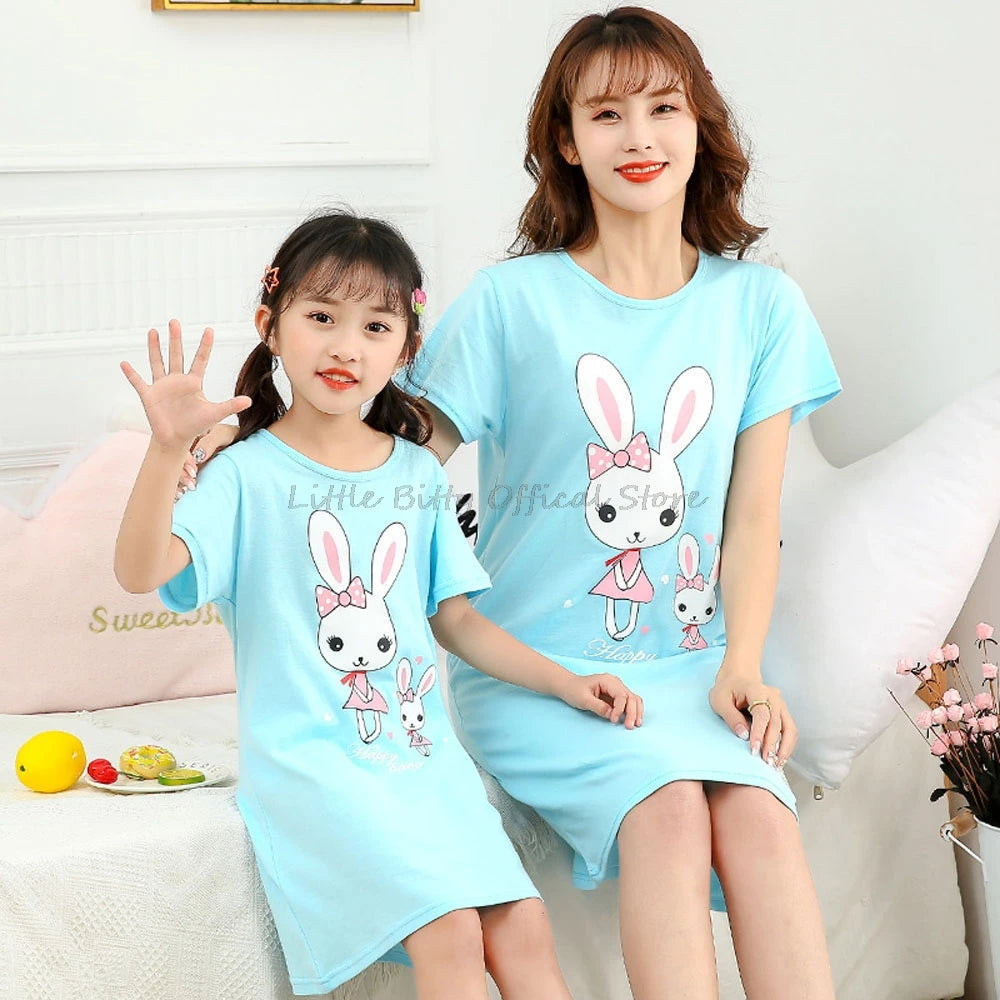 Mom & Daughter Summer Nightgowns - Matching Family Pajamas & Girls Sleepwear Dresses
