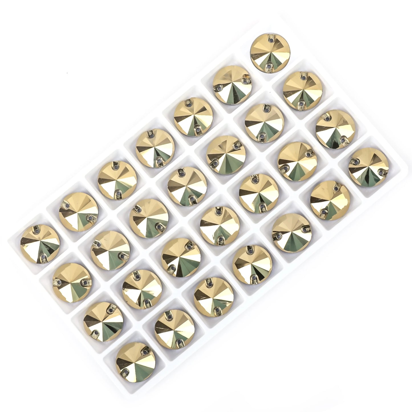 Crystal Rhinestone Flatback Beads - AB Round Shell Gems for DIY Crafts, Clothing & Wedding Decoration
