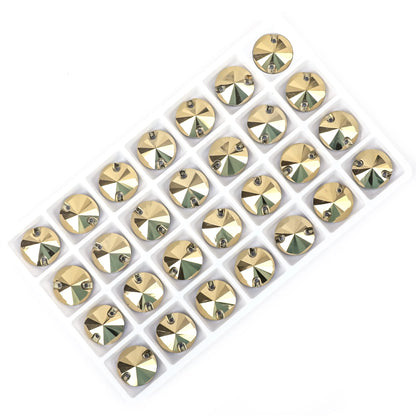 Crystal Rhinestone Flatback Beads - AB Round Shell Gems for DIY Crafts, Clothing & Wedding Decoration