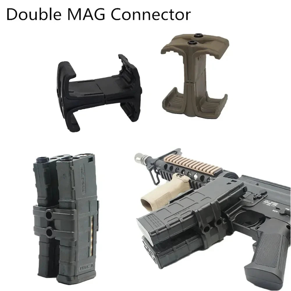 Universal Dual Parallel Rifle Magazine Clip — AK, AR15, M4 Speed Loader Accessory