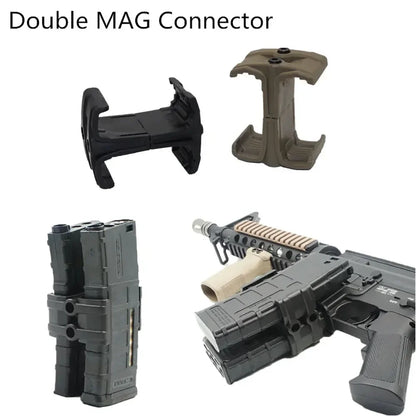 Universal Dual Parallel Rifle Magazine Clip — AK, AR15, M4 Speed Loader Accessory