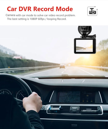 F6W Action Camera — 5K/4K60FPS, 48MP, 2.2" Touch LCD, EIS, Dual Screen, Wi-Fi, 170° Waterproof 30M, 8X Zoom Sports Camera with Wireless Mic